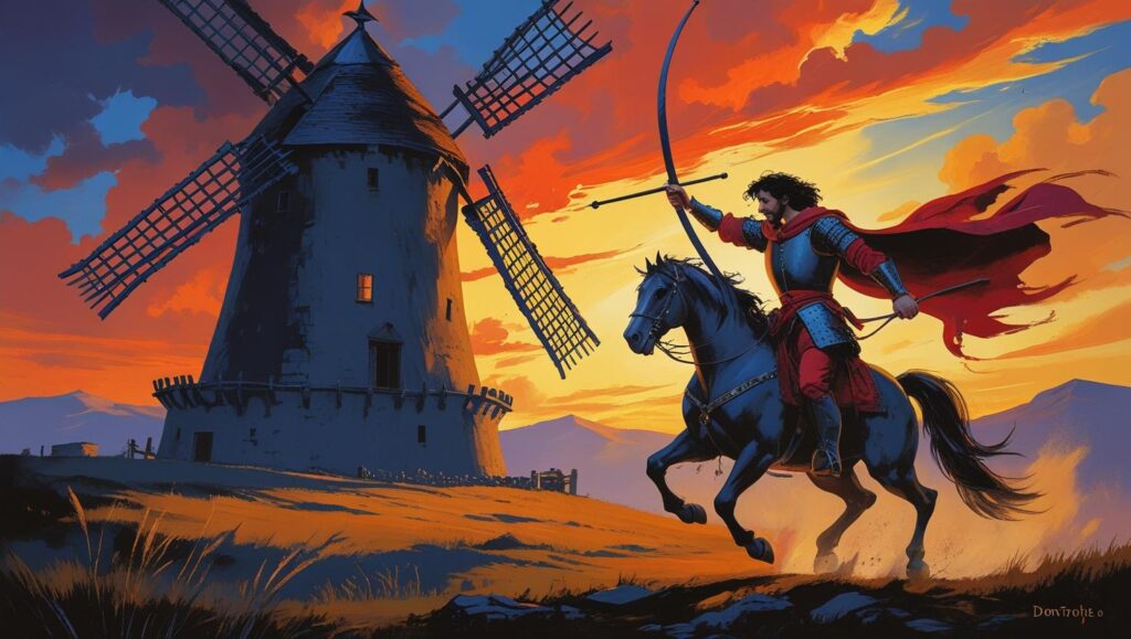 Tilting at Windmills: Don Quixote's Iconic Battle Captured in Google Images
