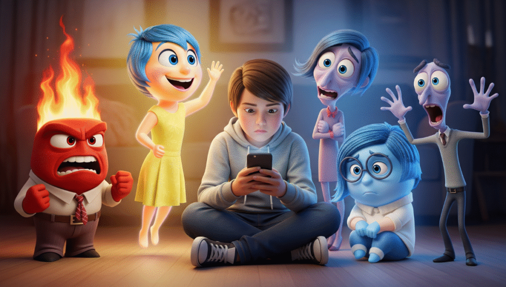 Inside Out 2 Glued to Phone: A Mirror of Modern Youth and Digital Dependence