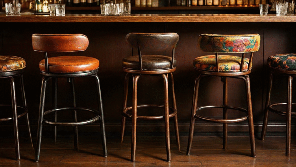 Vintage-Revival Bar Stools: Applying Retro-Fashion Tips to Upholstery and Frame Finishes